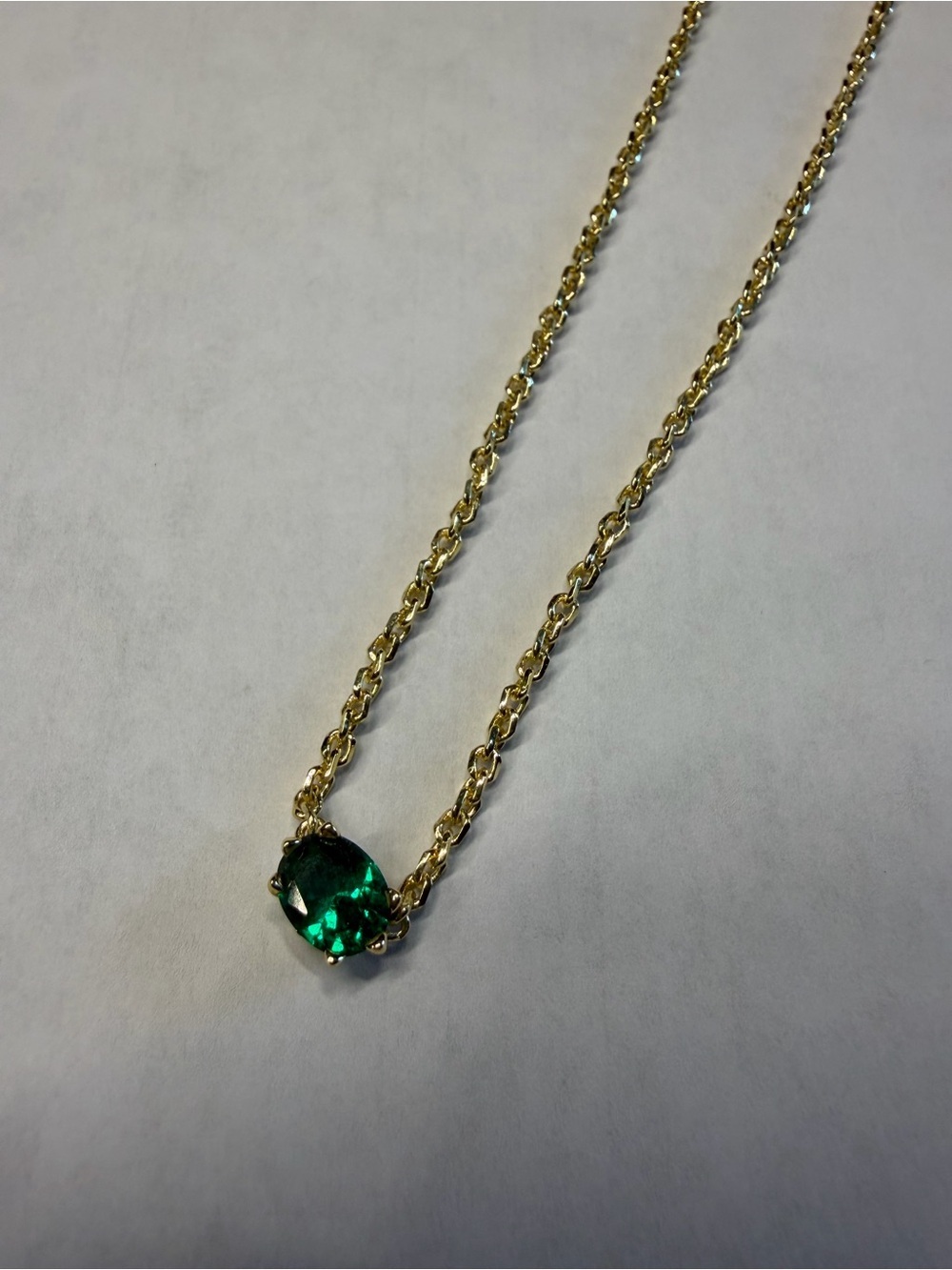 Kendra Scott Cailin Gold Green Crystal Pendant Necklace - Picture 5 of 5